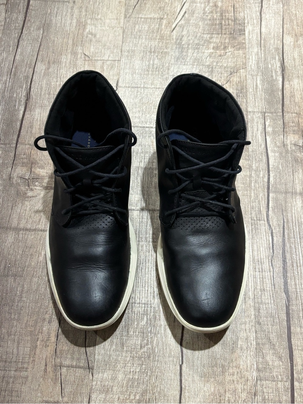 Cole Haan Grand Tour Mens Leather Casual Chukka Boots Size 9M Dark Navy